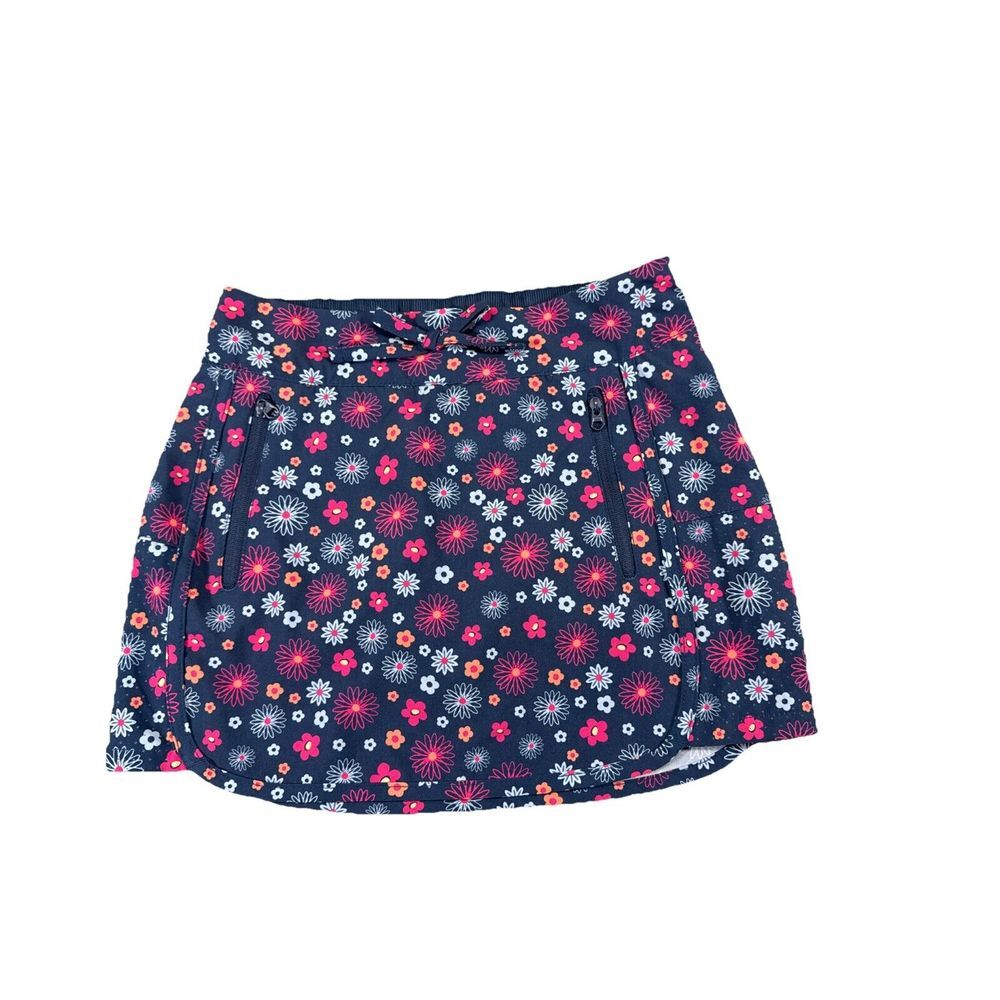 Magellan Girls Athletic Fishing Gear Skort Skirt Floral Water Repellent Sz 7